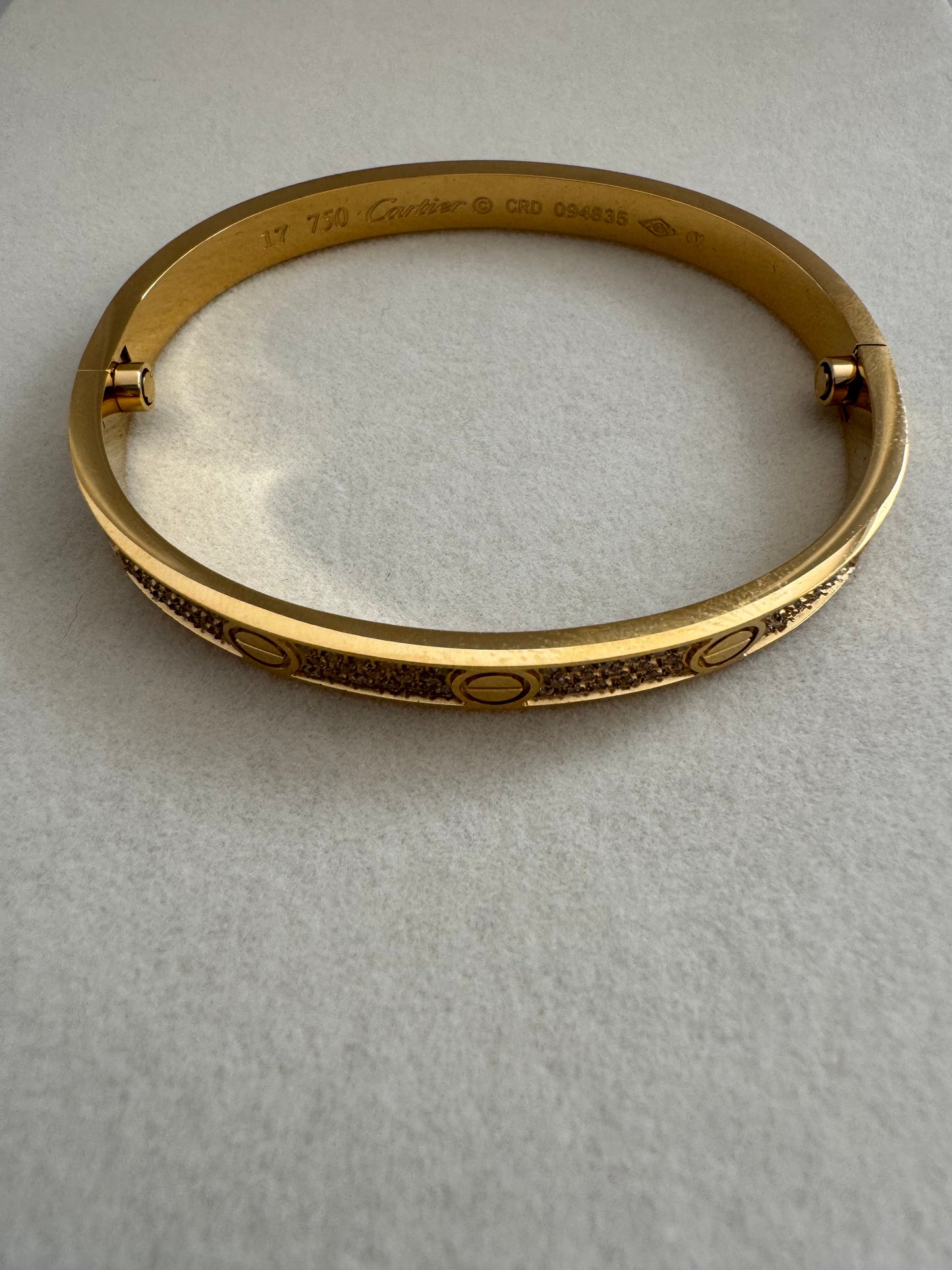 Cartier Love Bracelet Stijl met Zirkonia - 18K Gold Plated Staal